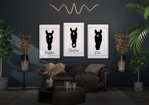 Pferdekopf Silhouette Umrandung – Bild 3