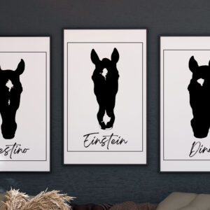 Pferdekopf Silhouette Umrandung