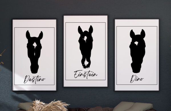Pferdekopf Silhouette Umrandung